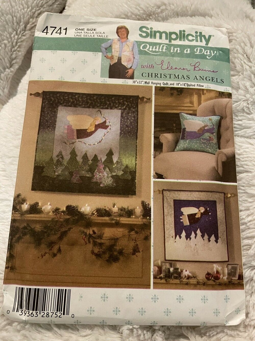 Simplicity 4741 guardian angel wallhanging tooth fairy pillow uncut pattern